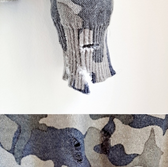 Casper Camo Sweater in Charcoal Camo - Picture 5 of 9